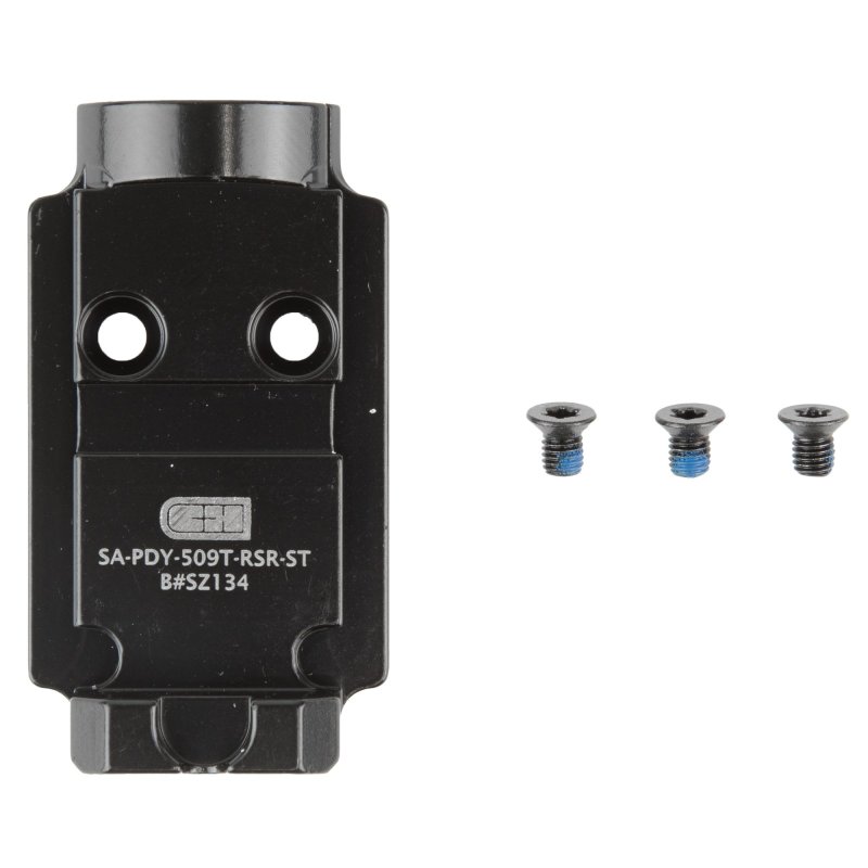 C&H Precision SA-PDY-509T-RSR-ST Optic Mount Plate for Holosun 509T, Black