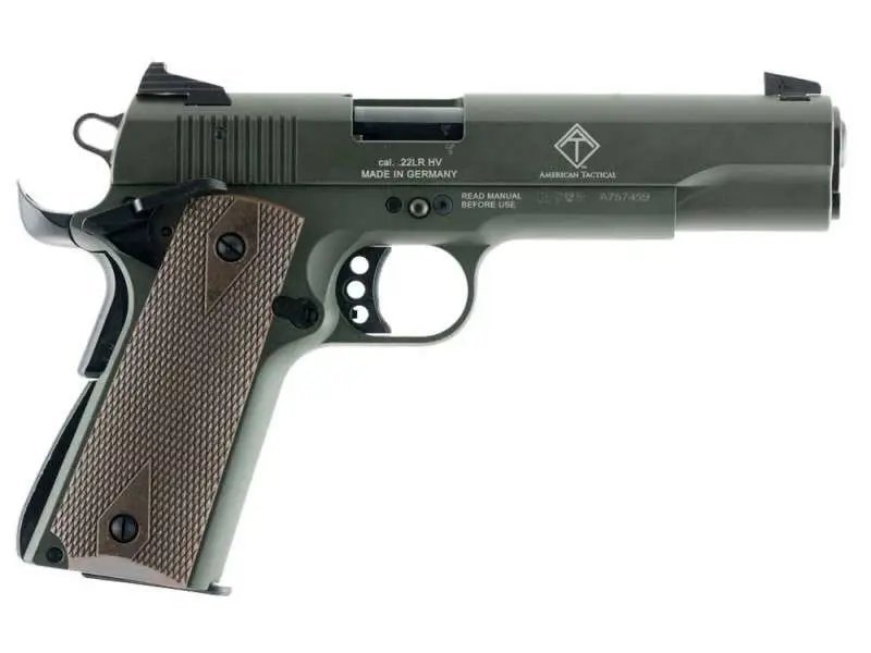 GSG GSG2210M1911G 1911 22 LR 10+1 5" Threaded Barrel OD Green...