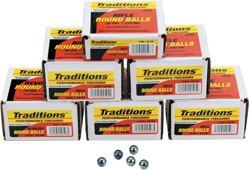 Traditions .36CAL .3756 Revolver Roundball Bullets 100pk