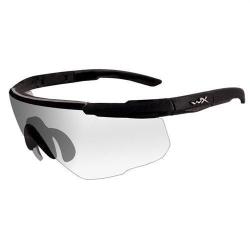 Wiley X Eyewear 303 Saber Shooting Glasses Clear Lens Black Frame