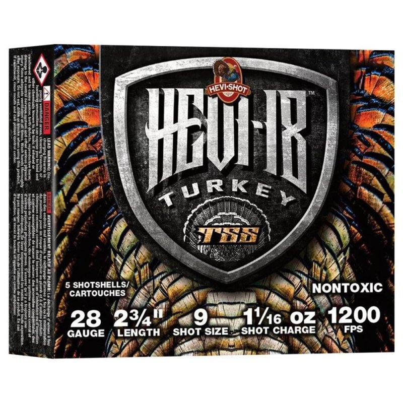 HEVI-Shot Hevi-18 Shotshells 28ga 2-3/4 1-1/16oz 1200 fps #9 5/ct