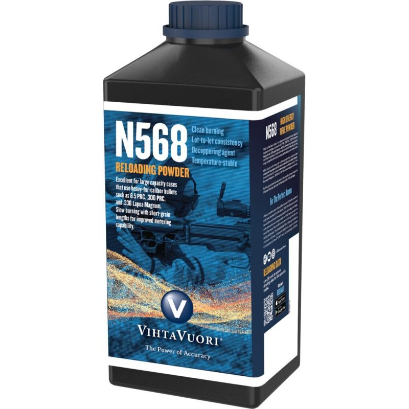 Vihtavuori T11968 N568 Rifle Powder 1lb - Slow Burning, High Energy