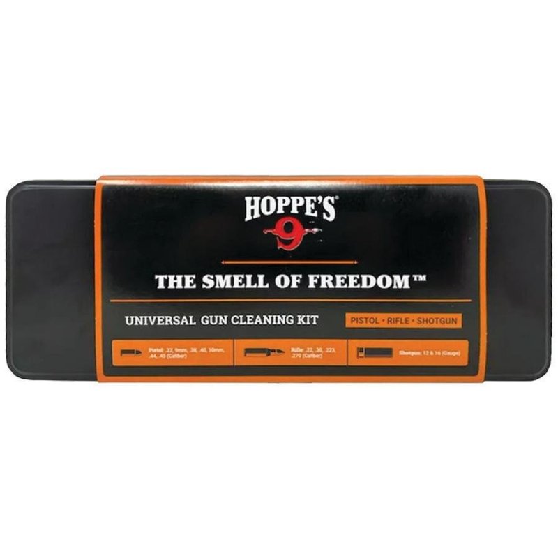 Hoppe's HHTNM22 Universal Gun Cleaning Kit Multi-Caliber Tin Case