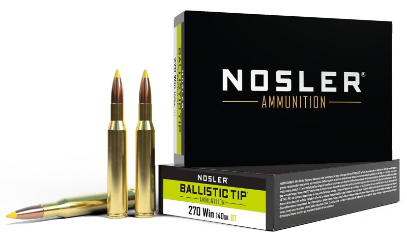 Nosler 40055 Ballistic Tip 270 Win 140 gr Spitzer Bullet 20 Rounds