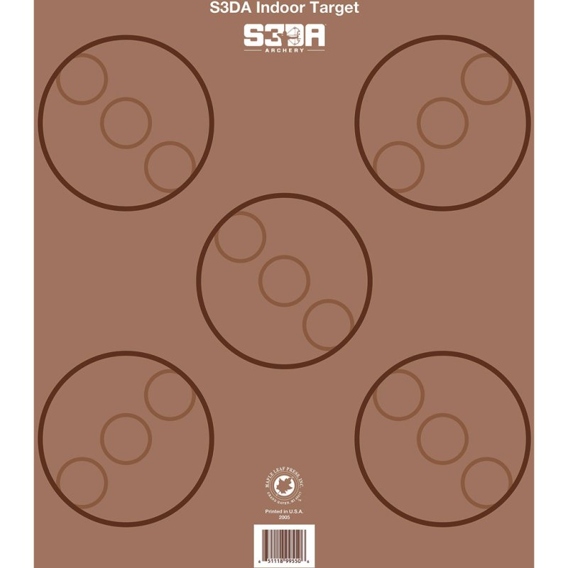 Maple Leaf S3DA 3D Target Face Brown ASA 25 pk.
