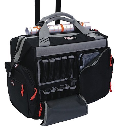 G Outdoors GPS-2215RB Rolling Range Bag with Telescoping Handle, Black