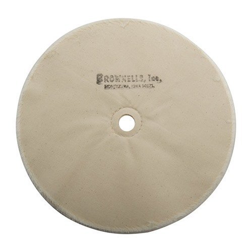 Brownells Loose Muslin Polishing Wheel 8" x 20-Ply 5/8" Arbor