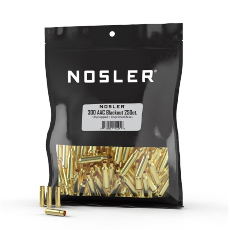 Nosler .300 AAC Blackout Unprimed Brass 250 Count Raw Bulk