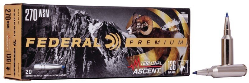 Federal Premium Terminal Ascent 270 WSM 136 Grain 20 Rounds P270WSMTA1