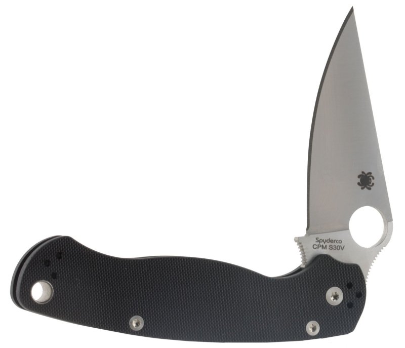 Spyderco Paramilitary 2 S30V 3.42 In Blade G-10 Black Knife