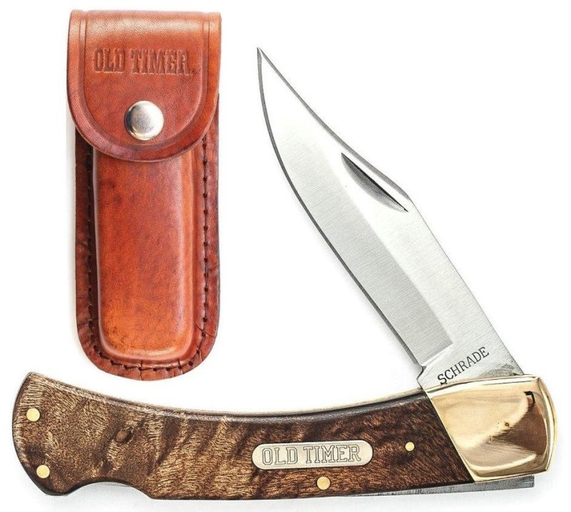 Old Timer 1187261 3.625 In Blade Ironwood Handle Lockback w/Sheath