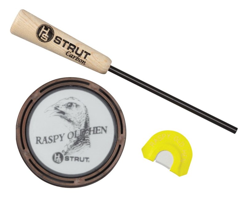 Hunters Specialties Raspy Old Hen Call Glass 07011 Carbon Striker