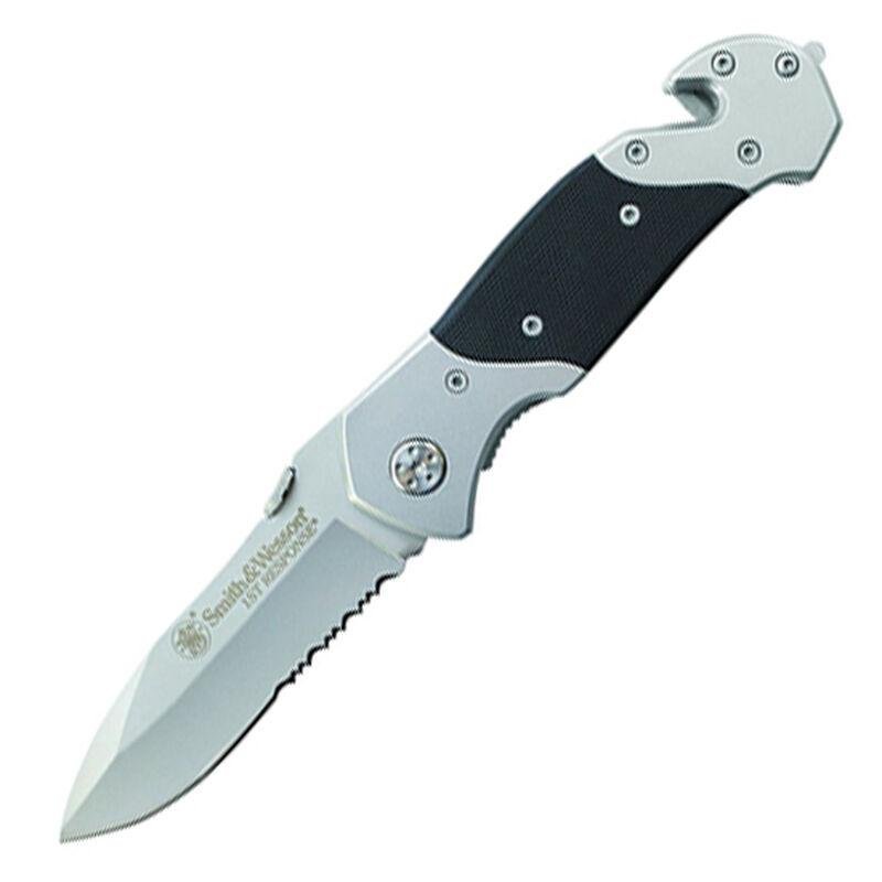 Smith & Wesson 1st Response Folding Knife 3-3/10 Serrated Drop Point Blade