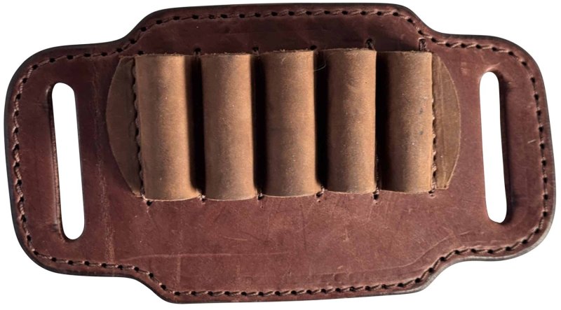 1791 Gunleather HNTABSMRBRWA Brown Leather Ammo Belt Slide