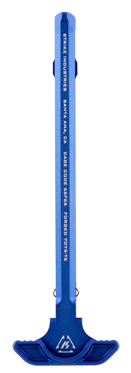 Strike Industries SI-SLCH-BLU AR-15 Latchless Charging Handle Blue Aluminum