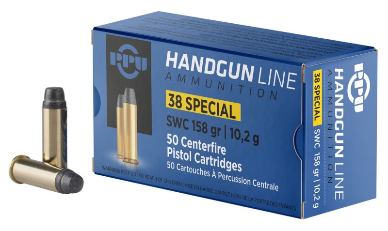 Prvi Partizan PPU PPH38SS .38 Special 158gr Semi-Wadcutter 50 Box