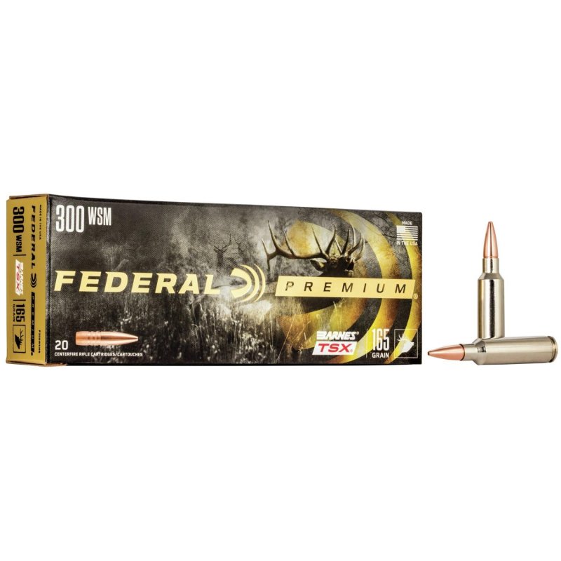 Federal P300WSMG Premium 300WSM 165gr Barnes TSX 20 Per Box/10 Case