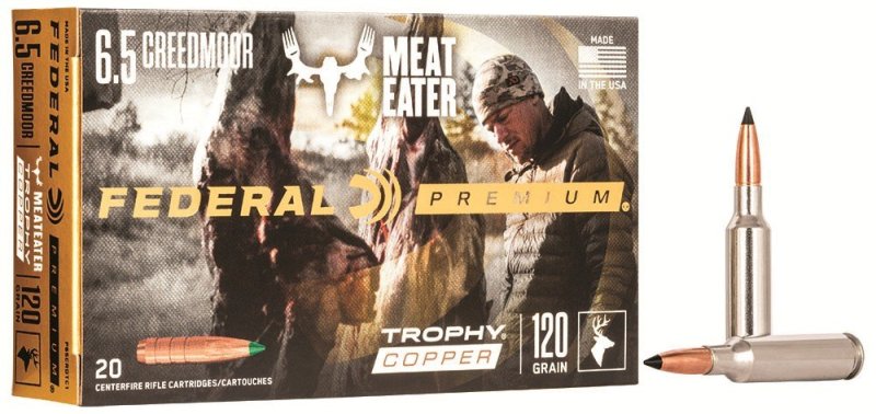 Federal Premium Trophy Copper 6.5 Creedmoor 120gr 20 Rounds P65CRDTC1