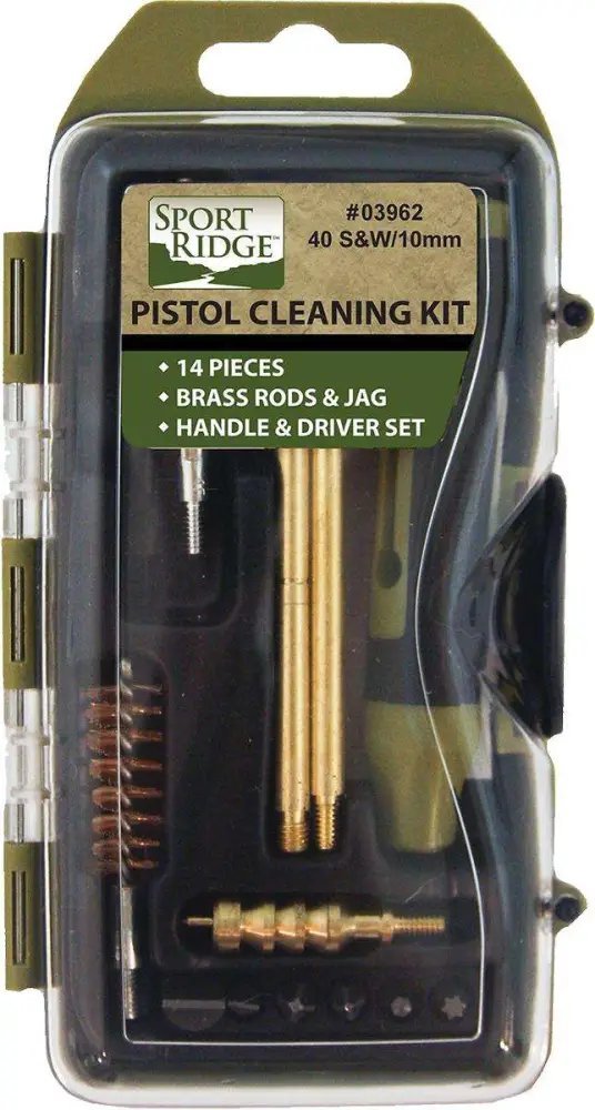 Sport Ridge 03962: 14-Piece .40cal/10mm Pistol Cleaning Kit with Hard Case