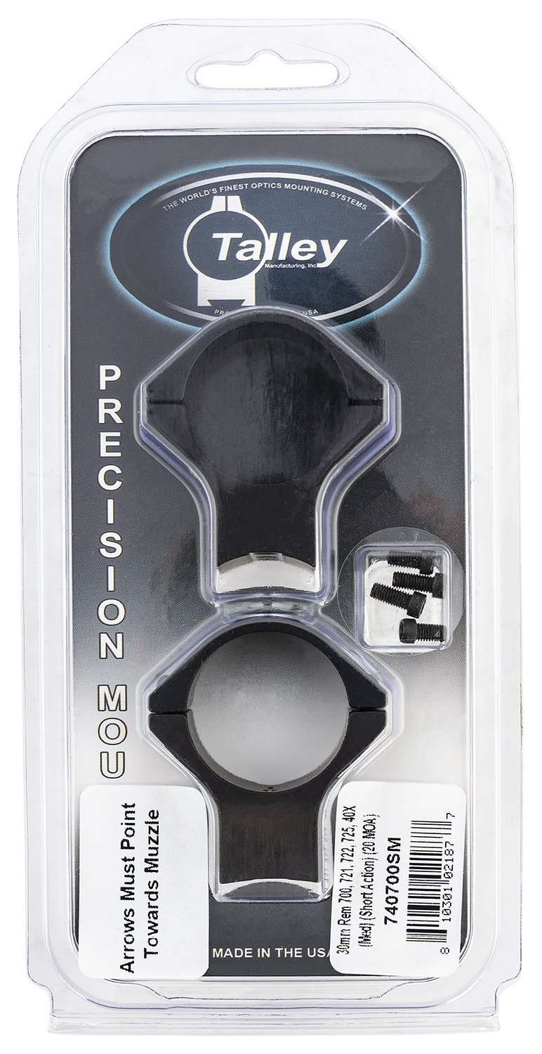 Talley 740700SM 2-Piece 30mm Medium Scope Mounts Matte 20 MOA