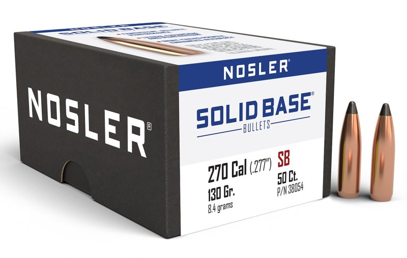 Nosler 38054 SB-270 270 Cal 130gr Soft Point Reloading Bullets 50CT
