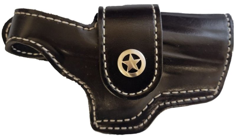 Bond Arms BAH-DT-350-BK-R-BT-SS Leather Clip-On Holster for TD/SS/C2K Series