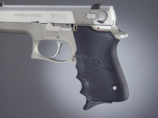 Hogue 69000 Rubber Grip Black with Finger Grooves for S&W 6906/Shorty 40