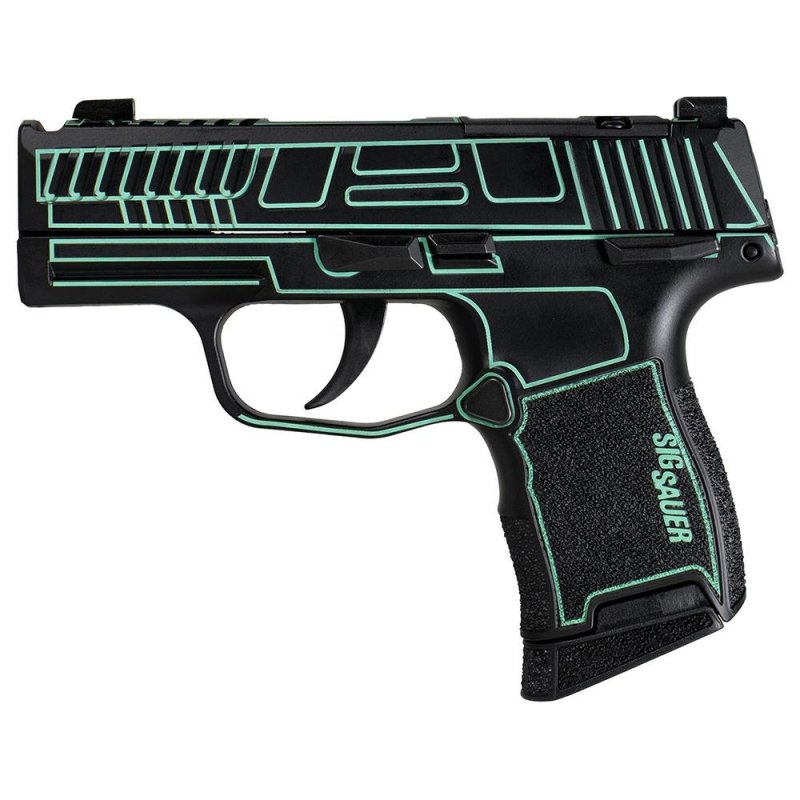 Sig Sauer P365 Outlander Blue Laser Handgun 9mm Luger 10rd Magazines(2) 3.1 Spectrum Barrel X-RAY 3 Sights Manual Safety