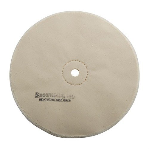 Brownells Loose Muslin Polishing Wheel 8" x 20-Ply 1/2" Arbor