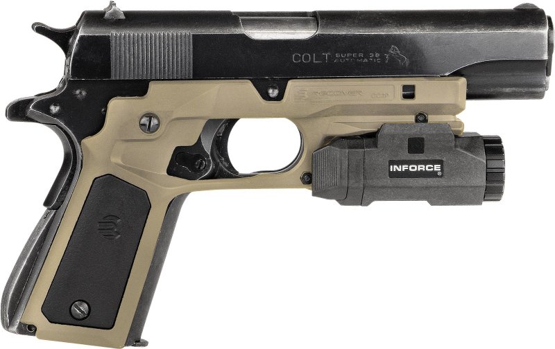 Recover Tactical CC3P0201 Frame Grip Tan Polymer with Interchange...