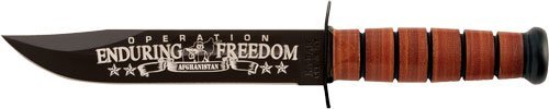 KA-BAR 9169 USMC OEF Afghanistan 7" Knife with Leather Sheath