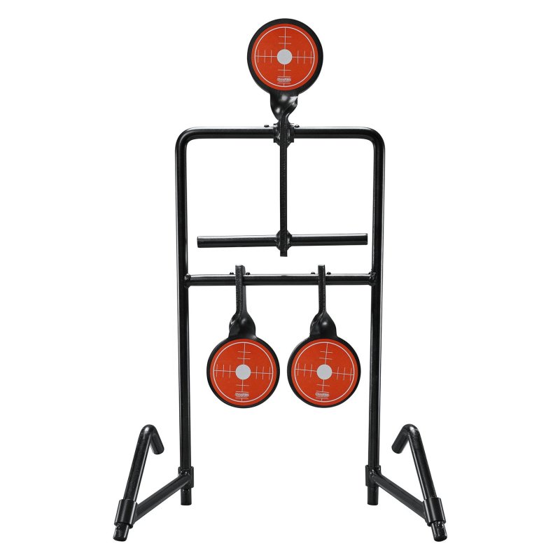 Champion 40870 Triple Gong Auto Reset Target Black/Orange Steel 3-Set