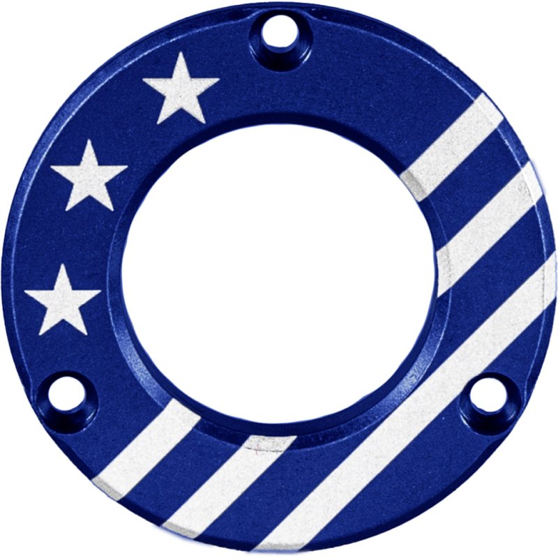 Axcel Driver Hubcap Blue Engraved Patriotic Theme ADVR-HUB-BLUSA