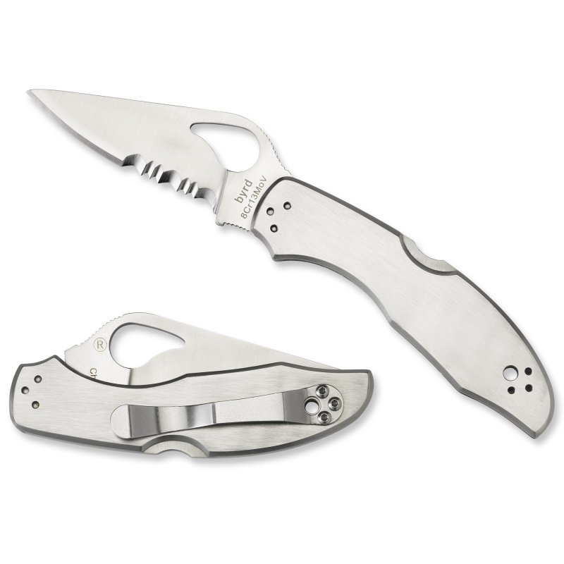 Spyderco BY04PS2 Byrd Meadowlark 2 Folding Knife 2.94" Part Serrated Blade