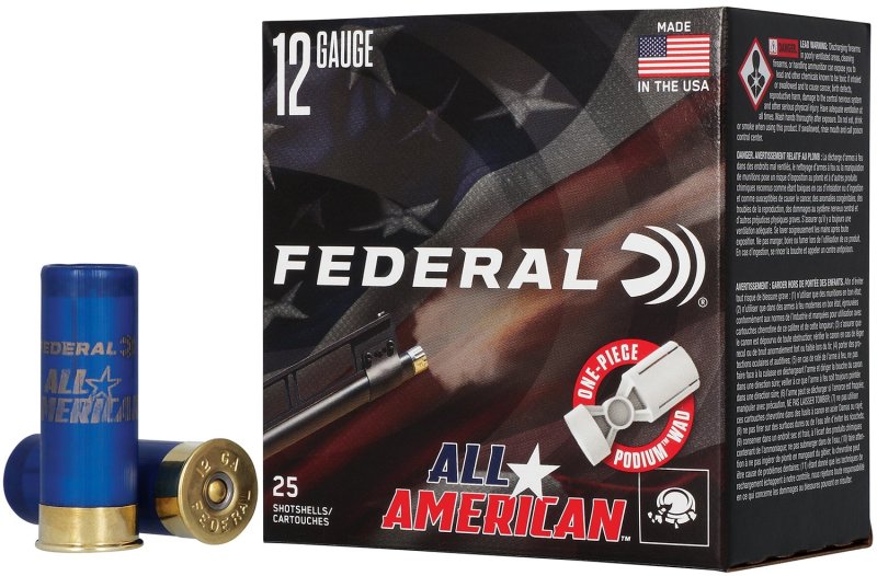 Federal Premium All-American FAA12H8 12 Gauge 2.75 In 1 1/8 oz #8 Shot