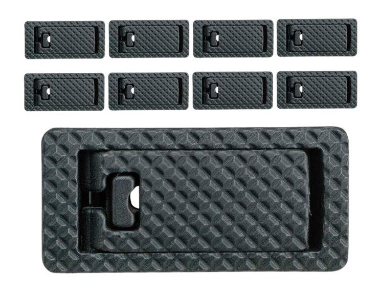 FAB FX-MALC1B Locking Rail Cover Slim 9-Pack Low-Profile Polymer