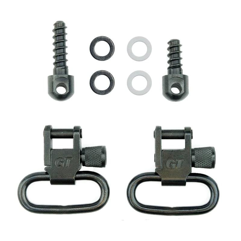 Grovtec Wood Screw Forend Locking Swivel Set 1in Black GTSW23