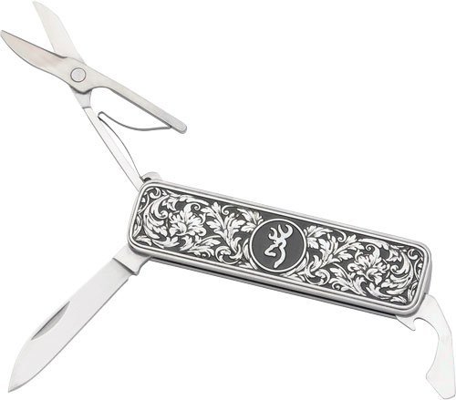 Browning KNIFE MORGAN FOLDER MULTI FUNCTION SCROLL ENGRAVED
