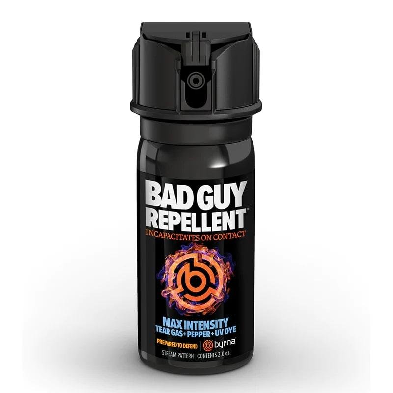 Byrna BGR02105 Bad Guy Repellent Max Capsaicin UV Dye Spray Black 8-15 ft