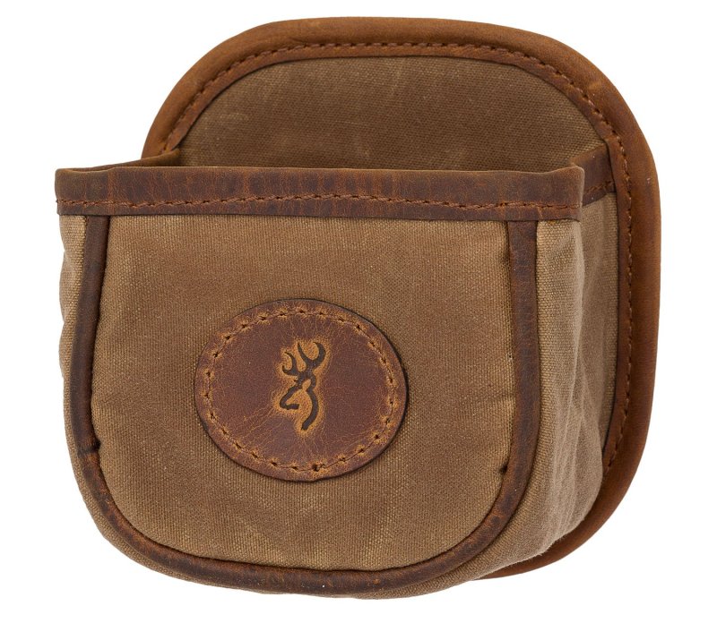 Browning Santa Fe Shell Carrier Tan Canvas Leather Accents 1 Box Capacity
