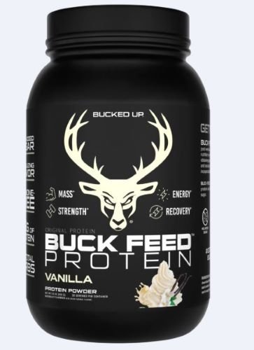 Bucked Up Buck Feed Protein Vanilla 30 Serving Tub