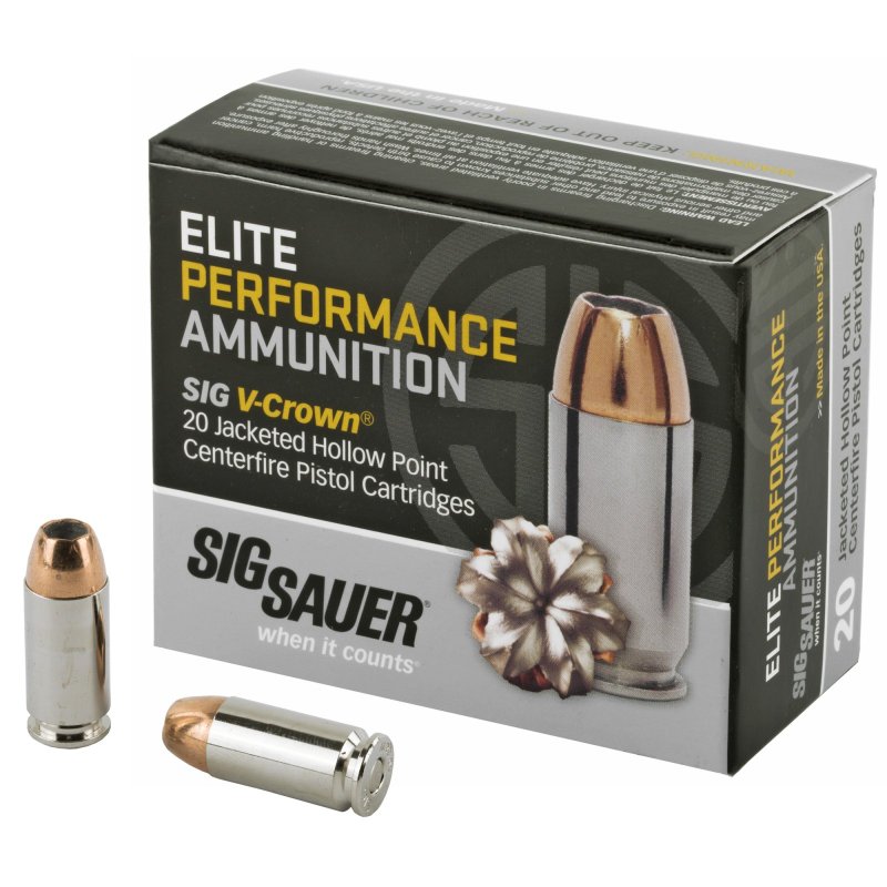 Sig Sauer E40SW220 Elite Defense 40 S&W 180 gr V-Crown JHP