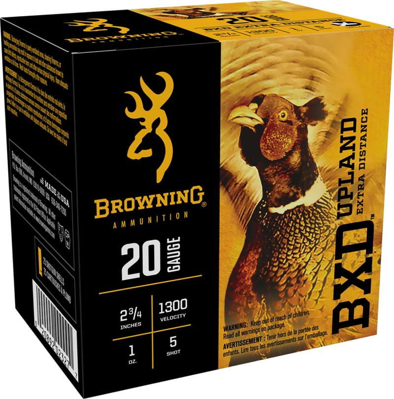 Browning BXD Upland 20 Gauge 2.75 In 1 oz High Velocity Nickel-Plated