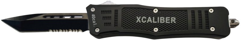 Xcaliber 40 Cal Medium OTF Tanto 3.25in 440C SS Part Serrated Knife