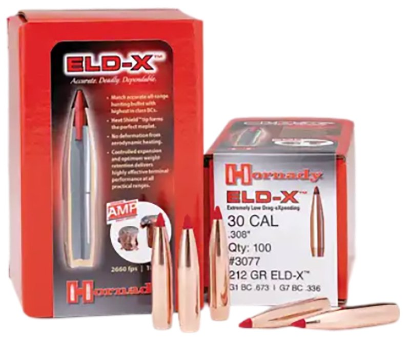 Hornady ELD Match Target 30 Caliber .308 208 gr Extremely Low Drag