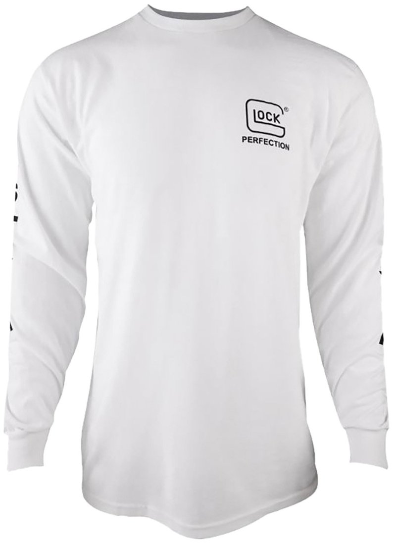 Glock AP96096 Long Sleeve Tee White Pre-Shrunk Cotton 2XL