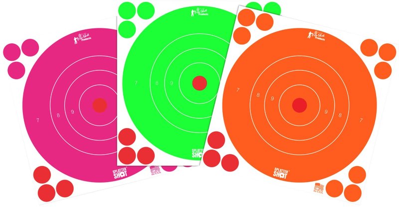 Pro-Shot 8BFL6COMBO SplatterShot 8" Bullseye Self-Adhesive