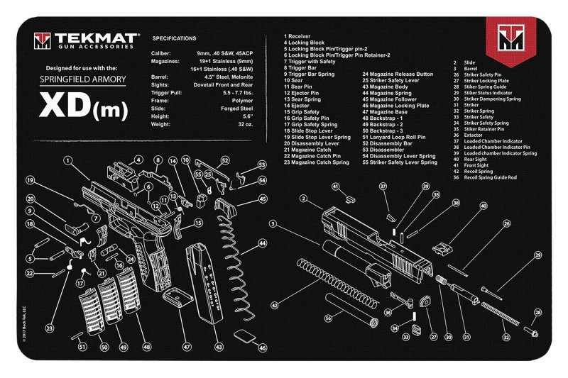 Springfield XDM TekMat 11"x17" Armorer's Bench Mat with Microfiber TekTowel