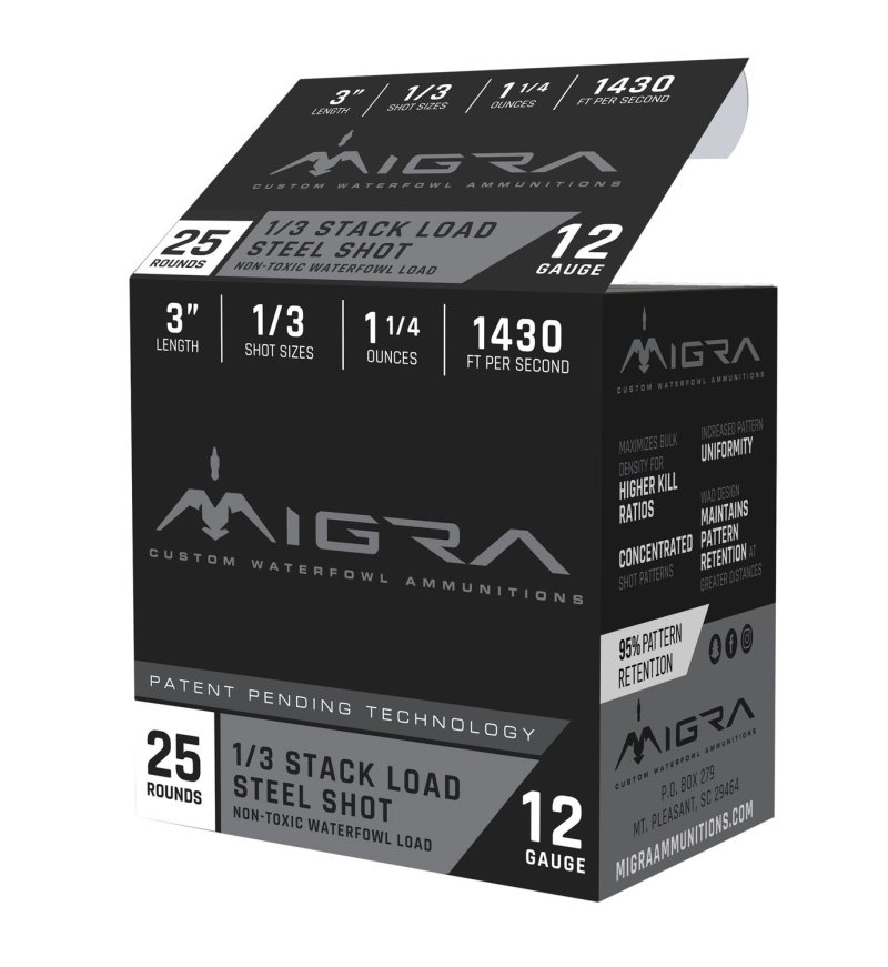 Migra Ammunitions M12S13 12 Gauge 3 in 1 1/4 oz 1/3 Shot 25 Rounds