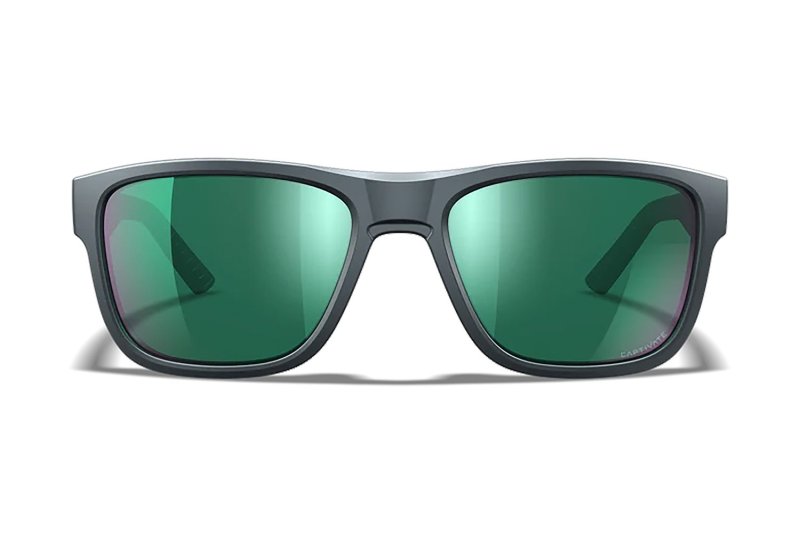 Wiley X Ovation AC6OVN17 Green Mirror Lens Dark Gray Frame